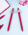 Santa Claus Bobble Head Ball Pens (Set of 3. Assorted Colour) - MARKET 99