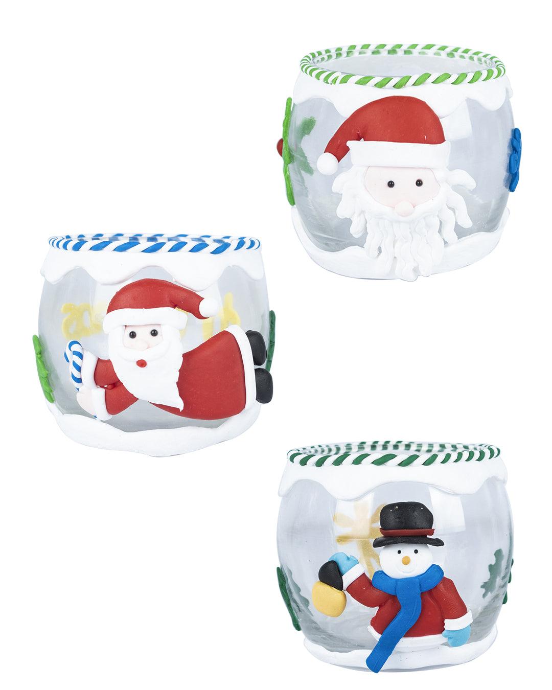 Santa Claus Tea Light Candle Holder (Assorted Color, Only One Piece) - MARKET 99