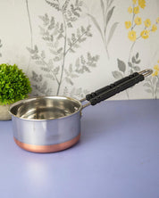 Saucepan, with Copper Plated Bottom, Silver, Stainless Steel, 1 Litre - MARKET 99