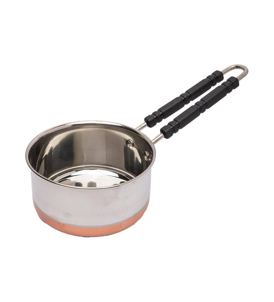 Saucepan, with Copper Plated Bottom, Silver, Stainless Steel, 1 Litre - MARKET 99