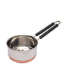 Saucepan, with Copper Plated Bottom, Silver, Stainless Steel, 1 Litre - MARKET 99
