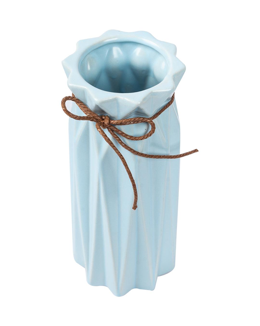 Scandinavian Vase, Turquoise, Ceramic - MARKET 99