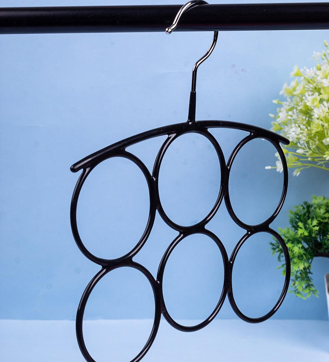 Scarf Hanger, Black, Mild Steel & PVC - MARKET 99