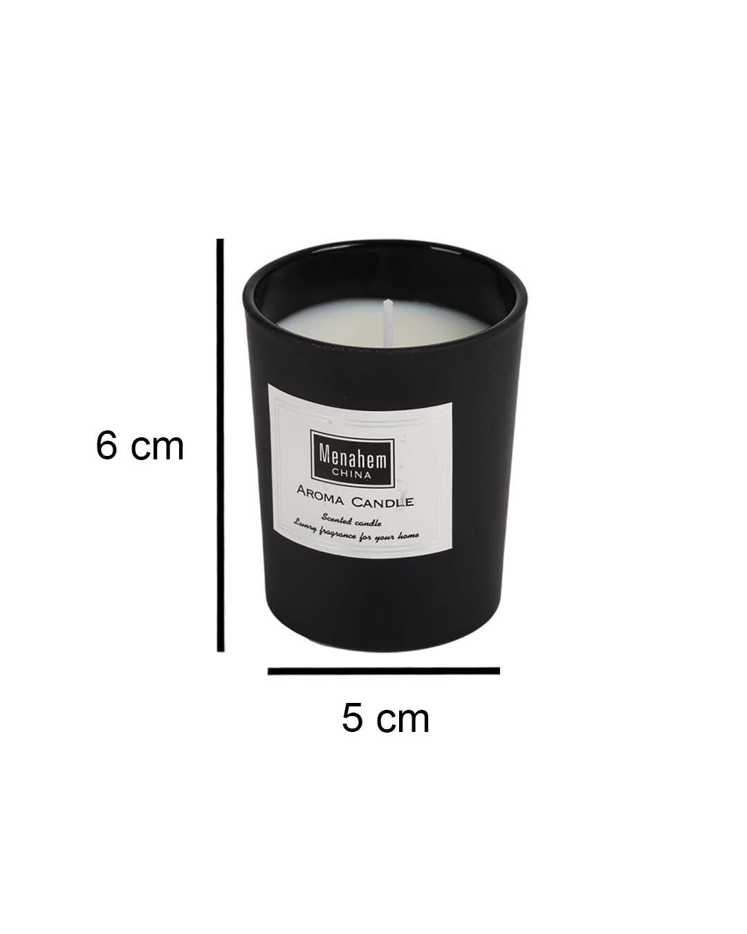 Scented Candle, Black, Wax - MARKET 99