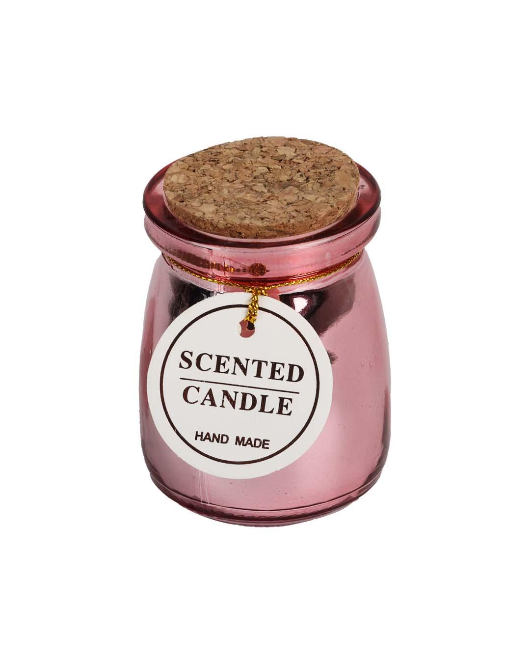 Scented Candle, Pink, Wax - MARKET 99