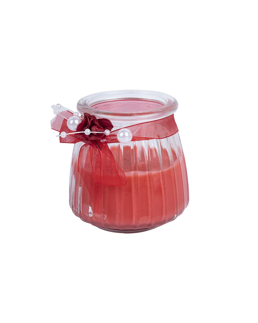 Scented Candle, Red, Wax - MARKET 99