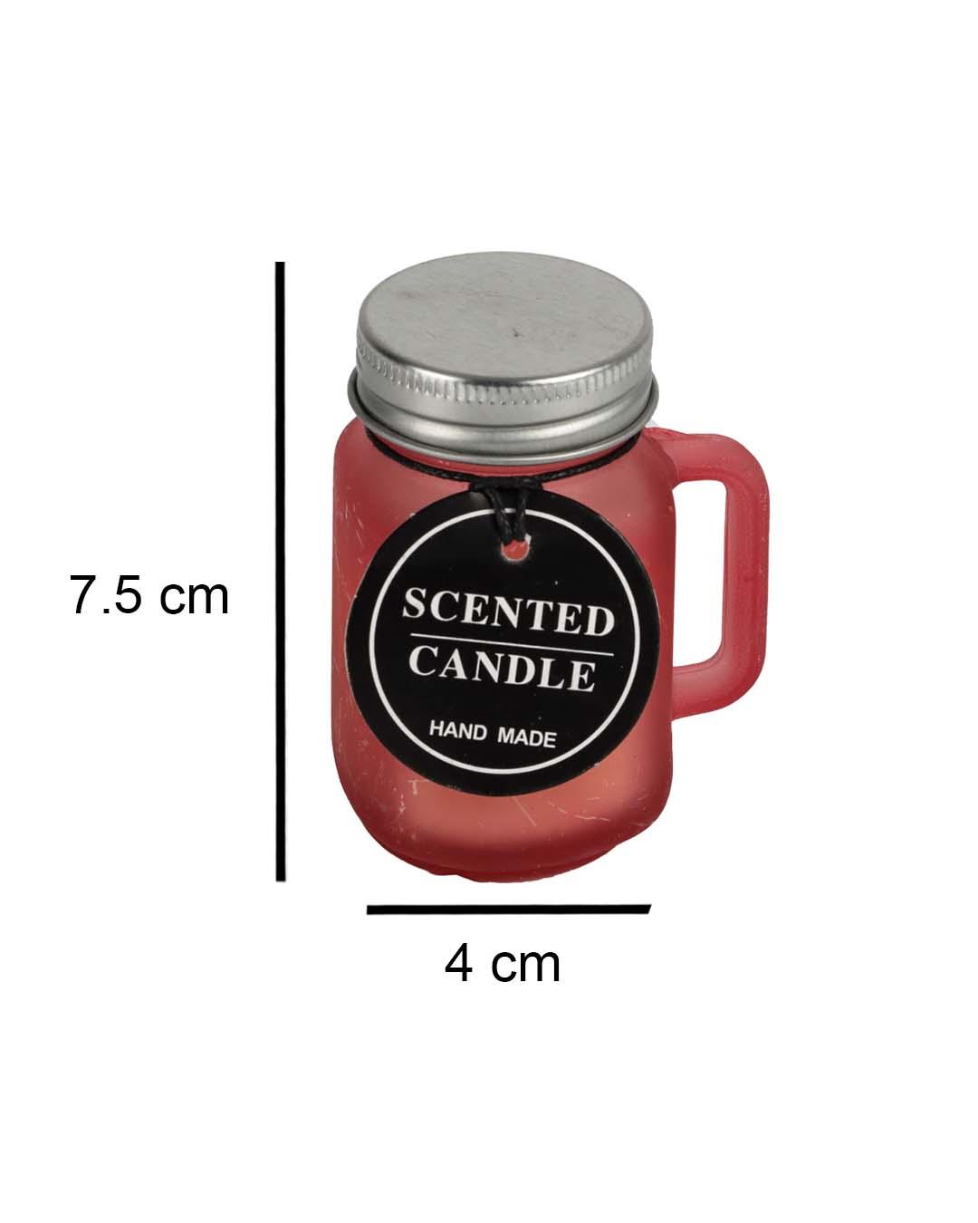 Scented Candle, Red, Wax - MARKET 99