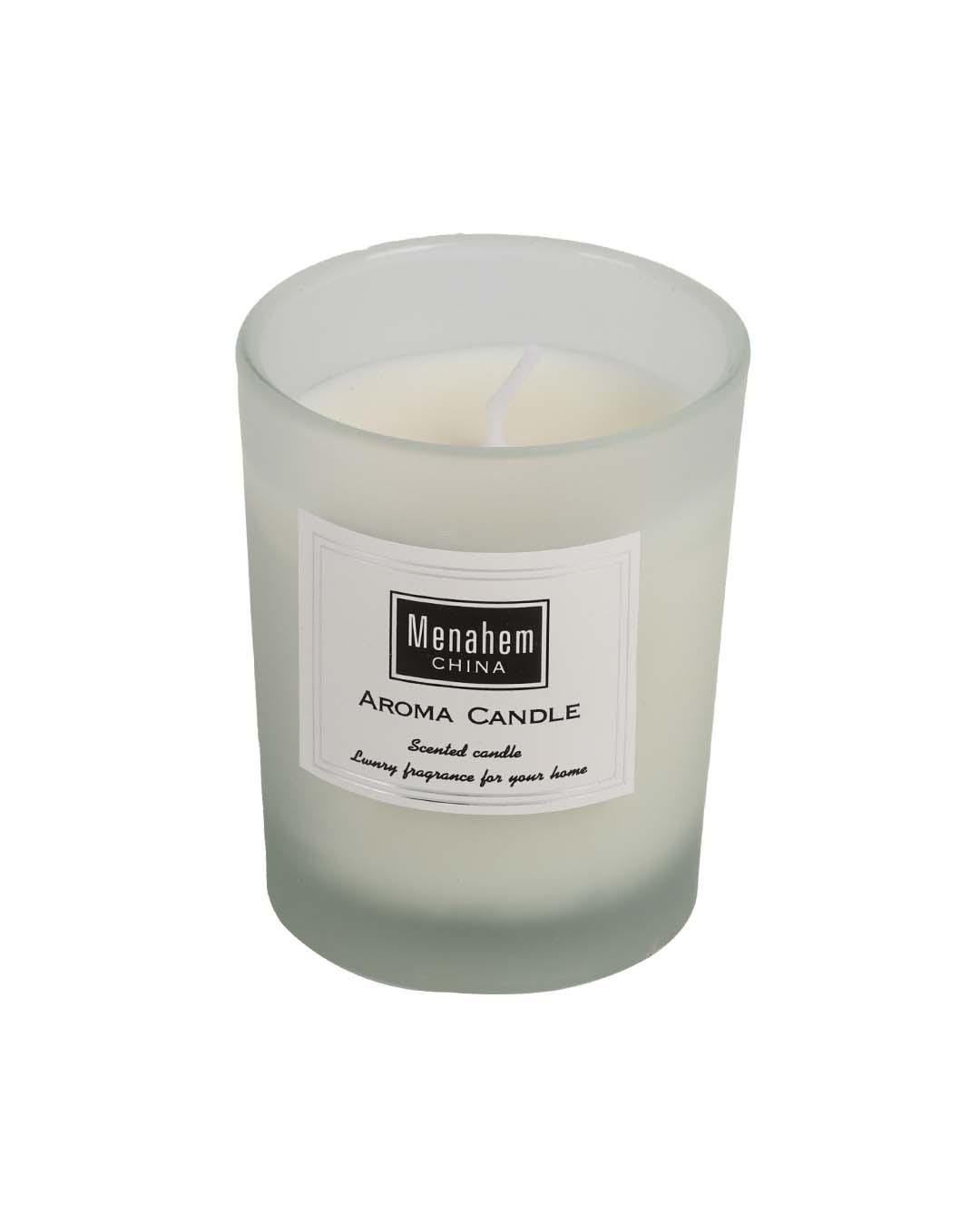 Scented Candle, White, Wax - MARKET 99