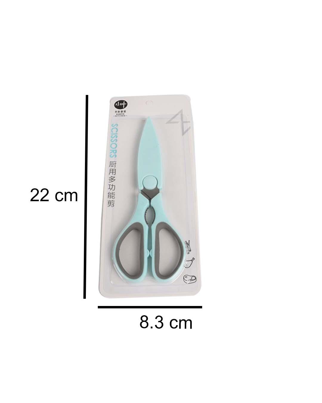 Scissors, Turquoise, Stainless Steel - MARKET 99