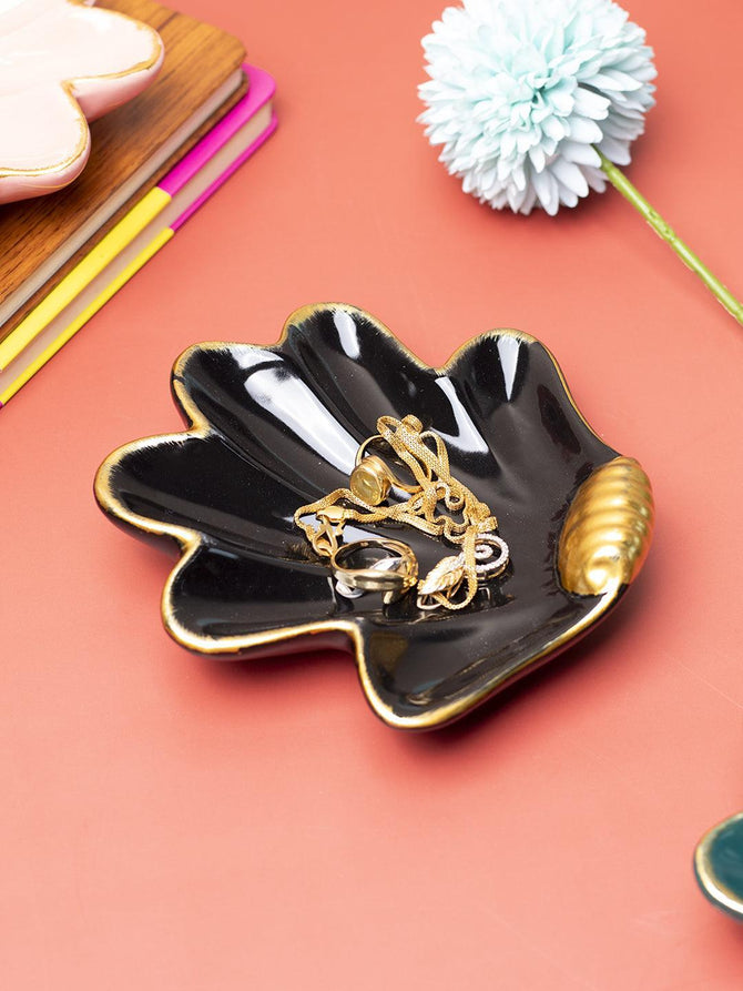 Sea Shell Jewllery Tray Holder - Black