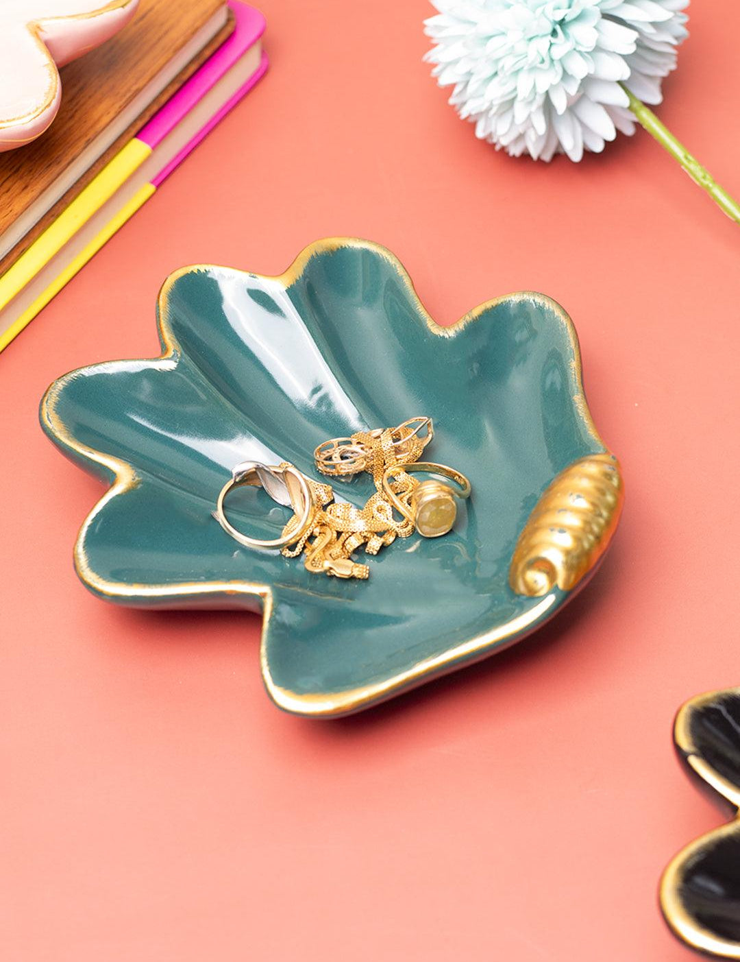 Sea Shell Jewllery Tray Holder - Sea Green - MARKET 99