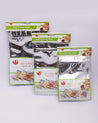 Seal Bags, Ziploc Bags, for Food Storage, Silver, Plastic, Set of 3 - MARKET 99