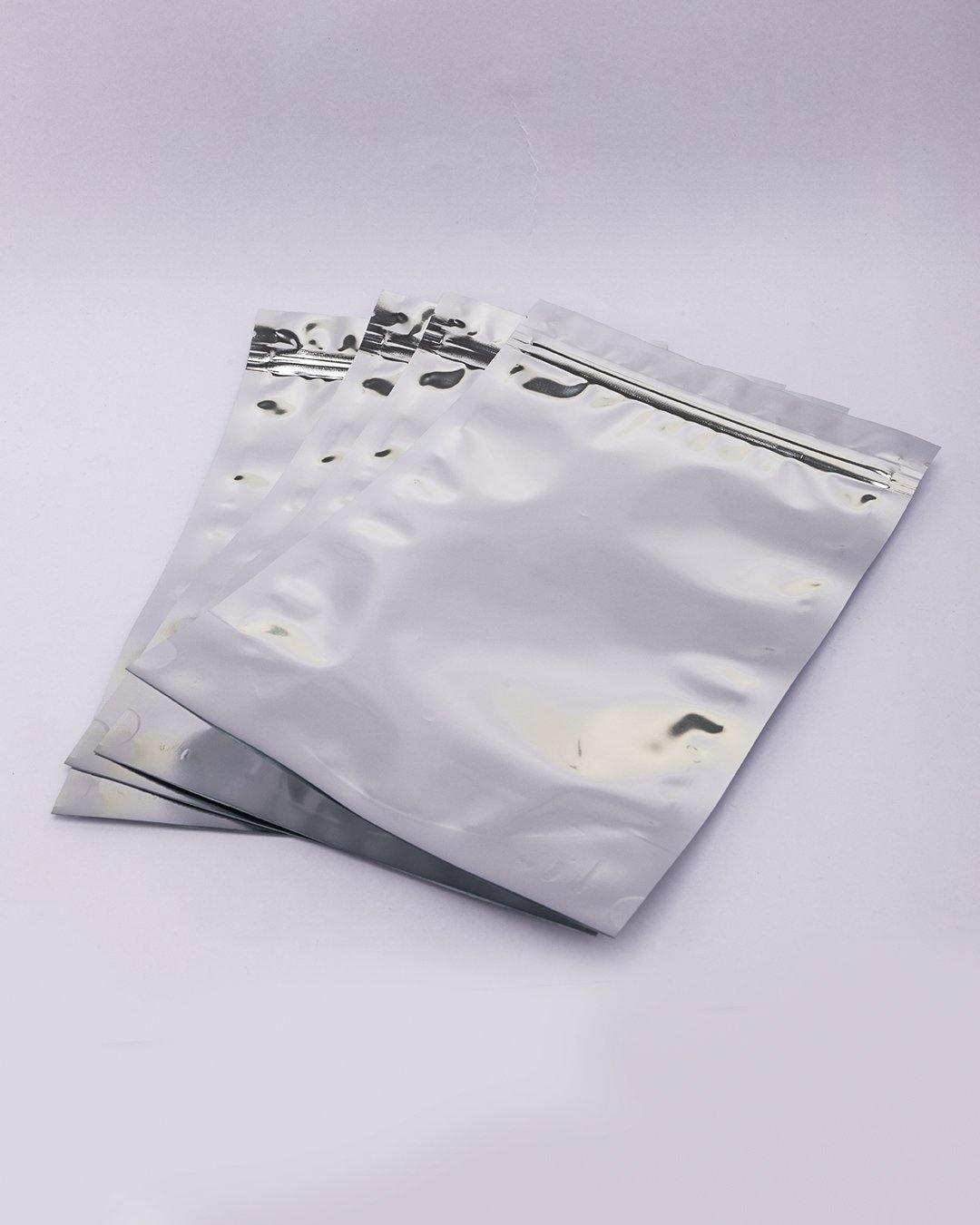 Seal Bags, Ziploc Bags, for Food Storage, Silver, Plastic, Set of 3 - MARKET 99