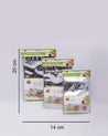 Seal Bags, Ziploc Bags, for Food Storage, Silver, Plastic, Set of 3 - MARKET 99