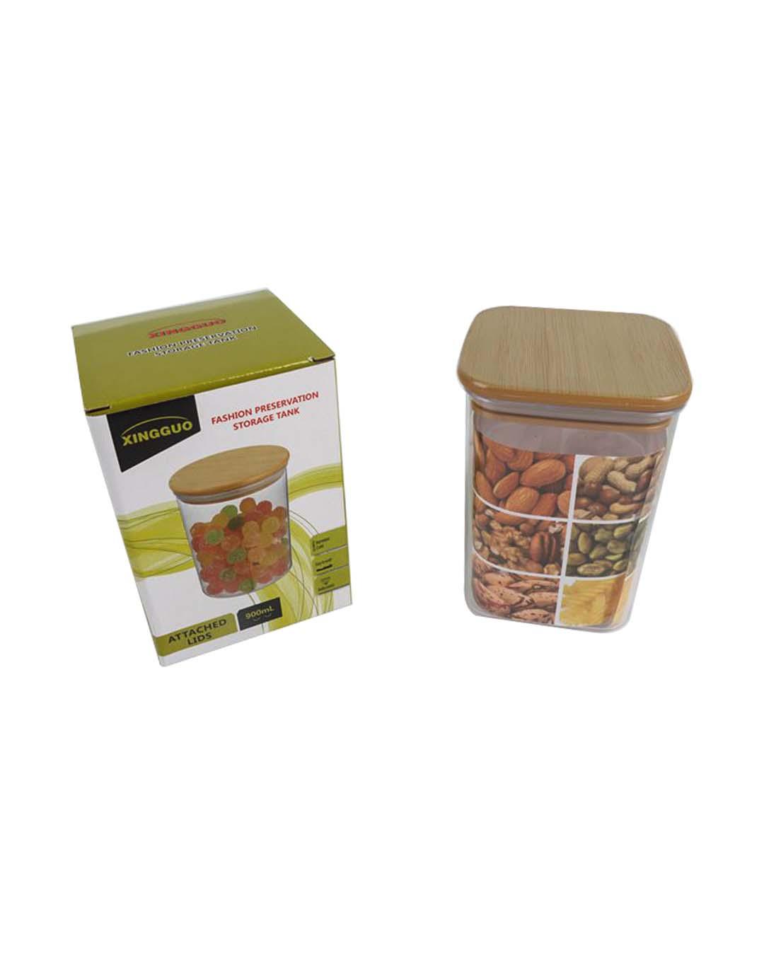 Sealed Container, Brown, Plastic, 900 mL - MARKET 99