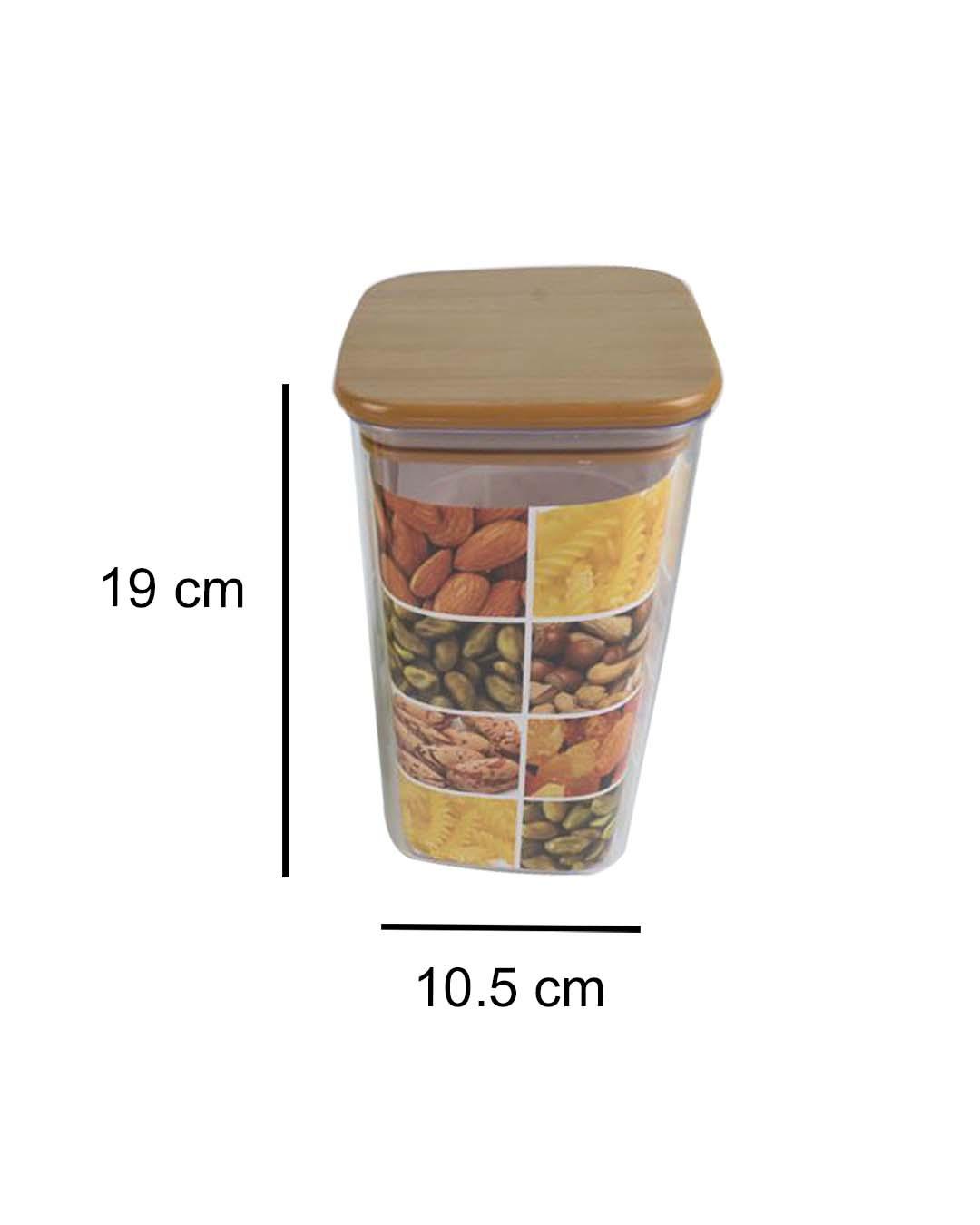 Sealed Container, Brown, Plastic Lid, 1.3 Litre - MARKET 99