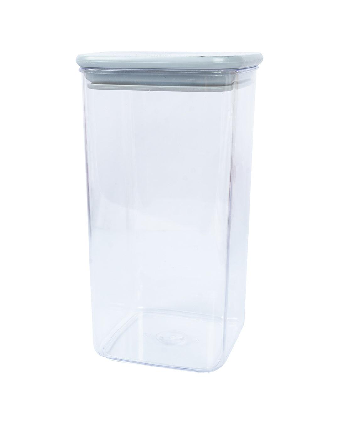 Sealed Jar, Grey, Plastic, 1.3 Litre - MARKET 99