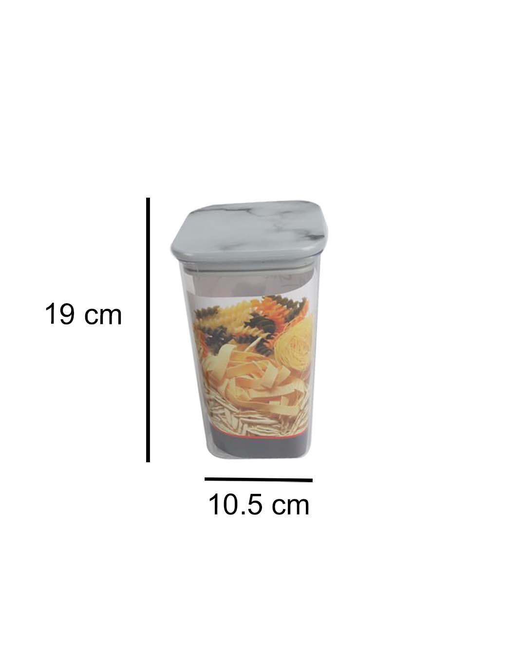 Sealed Jar, Grey, Plastic, 1.3 Litre - MARKET 99