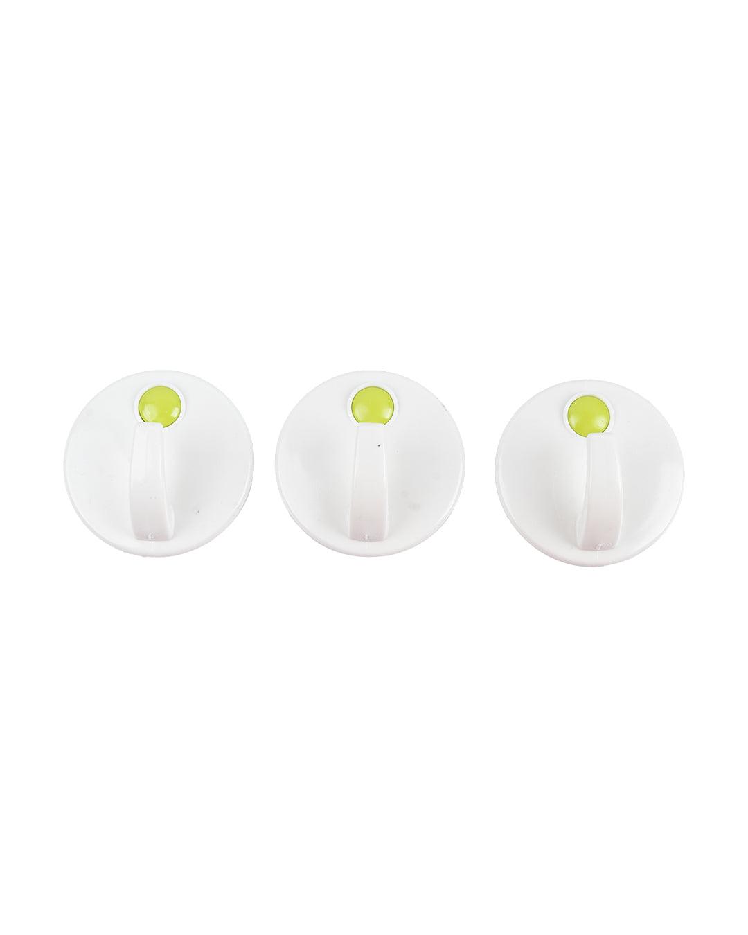Buy Self Adhesive Hooks, 3 Small & 3 Big, White, Plastic at the best price  on Friday, April 12, 2024 at 6:12 am +0530 with latest offers in India. Get  Free Shipping