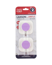 Self Adhesive Hooks, Sticky Hooks, Purple, Plastic, Set of 2 - MARKET 99