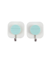 Self Adhesive Hooks, Sticky Hooks, Turquoise, Plastic, Set of 2 - MARKET 99