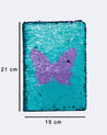 Sequin Notebook, Butterfly Design, Print, Blue, Paper - MARKET 99