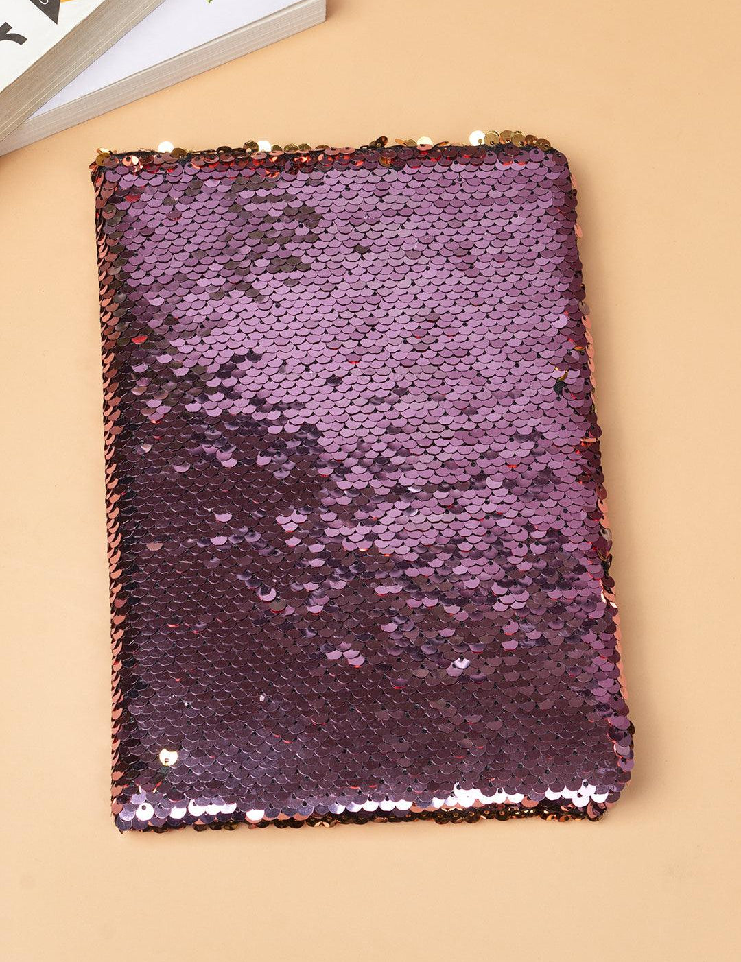 Sequin Notebook, Colour Changing & Reversible Notebook, Pink, Paper - MARKET 99