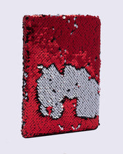 Sequin Notebook, Colour Changing & Reversible Notebook, Red, Paper - MARKET 99