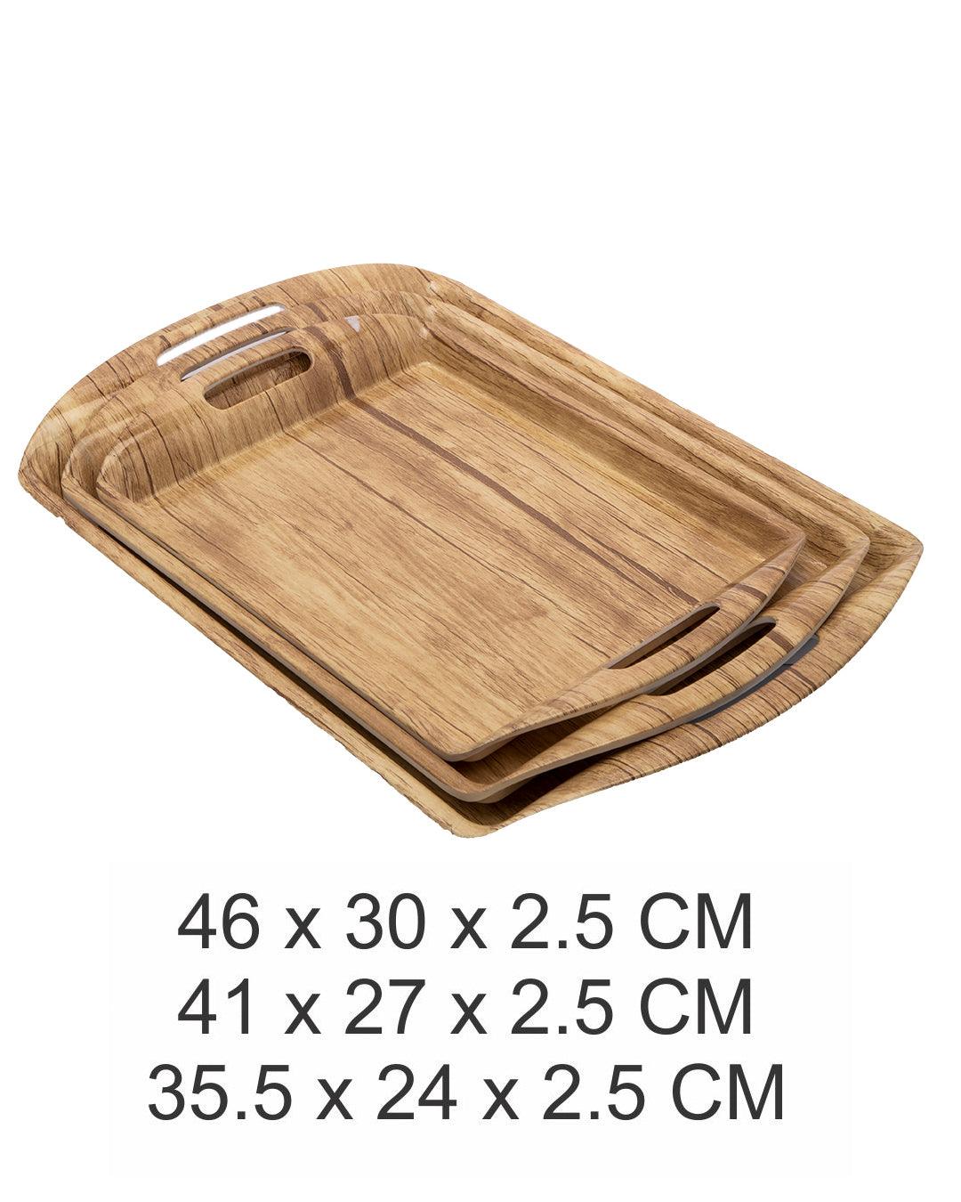 Large bamboo rail design elegant serving tray