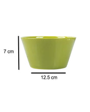 'SHEEN GREEN' Hand Glazed Dining Bowl Katoris In Ceramic (Set of 4, 480 mL) - MARKET 99