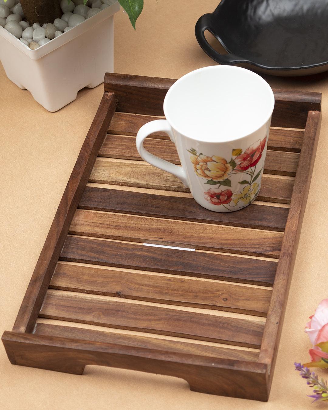 'Sheesham Wood' Handcrafted Medium Serving Trays In Sheesham Wood - MARKET 99