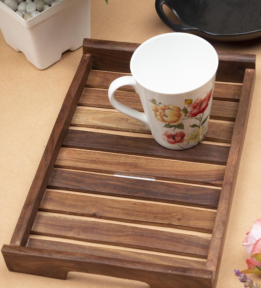 Sheesham Wood Handcrafted Medium Serving Trays