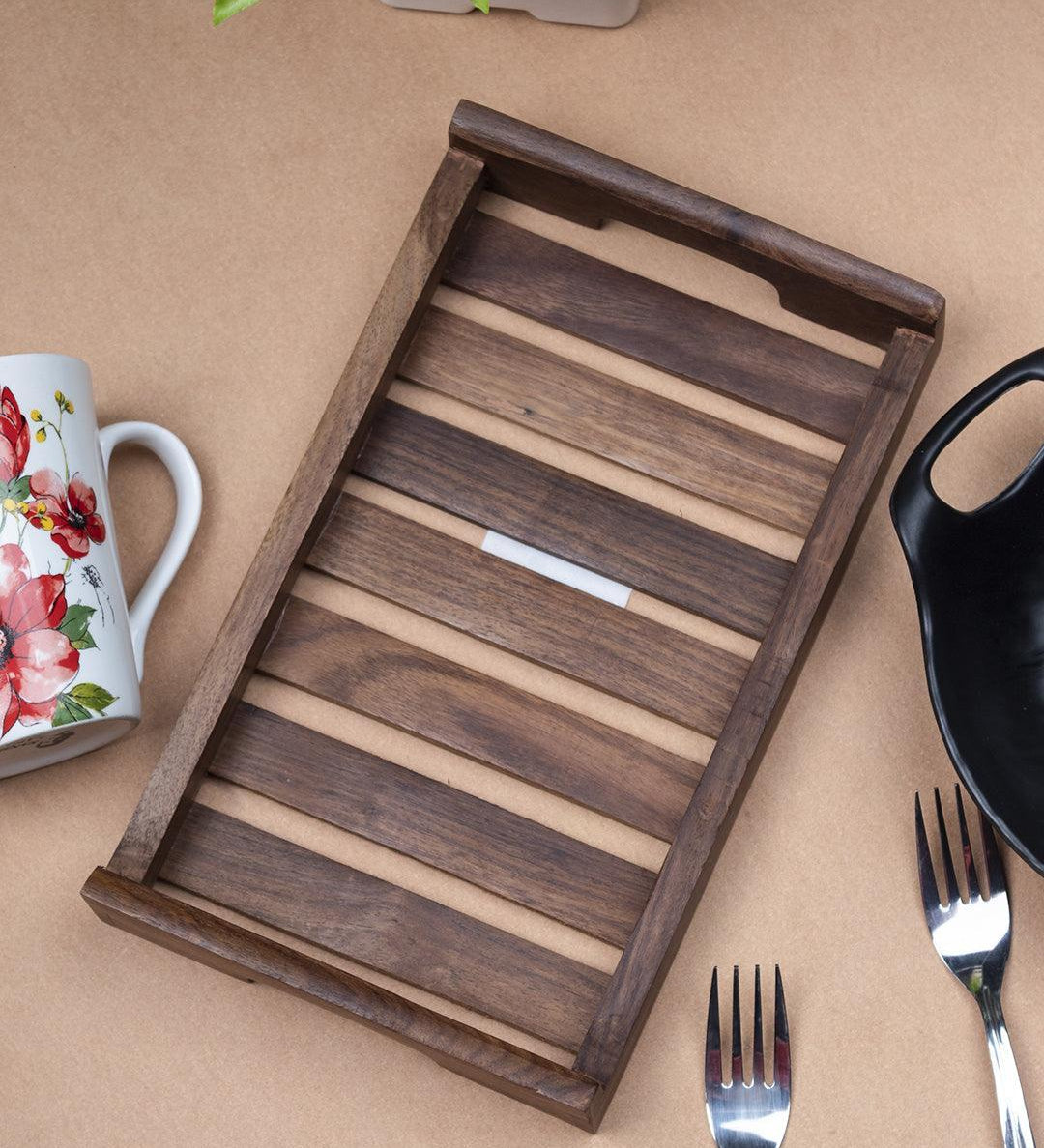 Sheesham Wood Handcrafted Small Serving Tray