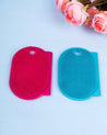 Silicone Cleaning Sponge, with Integral Scrapper, Red & Blue, Set of 2 - MARKET 99