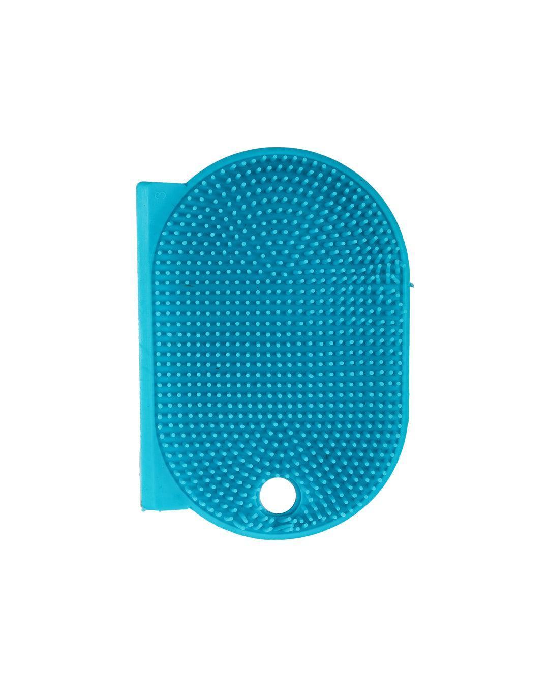 Silicone Cleaning Sponge, with Integral Scrapper, Red & Blue, Set of 2 - MARKET 99