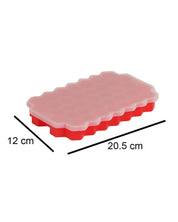 Silicone, Ice Tray With Lid, Beehive Pattern, Matt : Finish, Multicolor