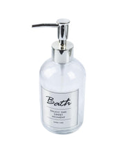 Silver Glass Soap Dispenser with Pump, 410 mL Capacity