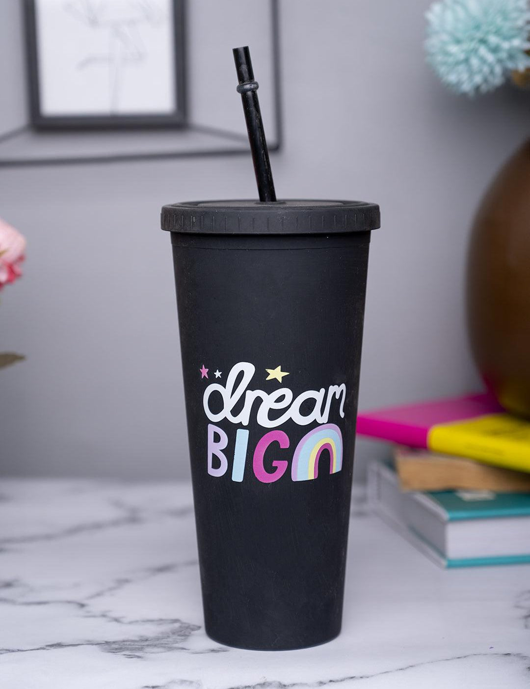 Sipper Tumbler Cup 650ml - Black - MARKET 99