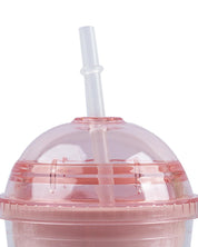 Sipper with Straw, Pink, Plastic, 450 mL - MARKET 99