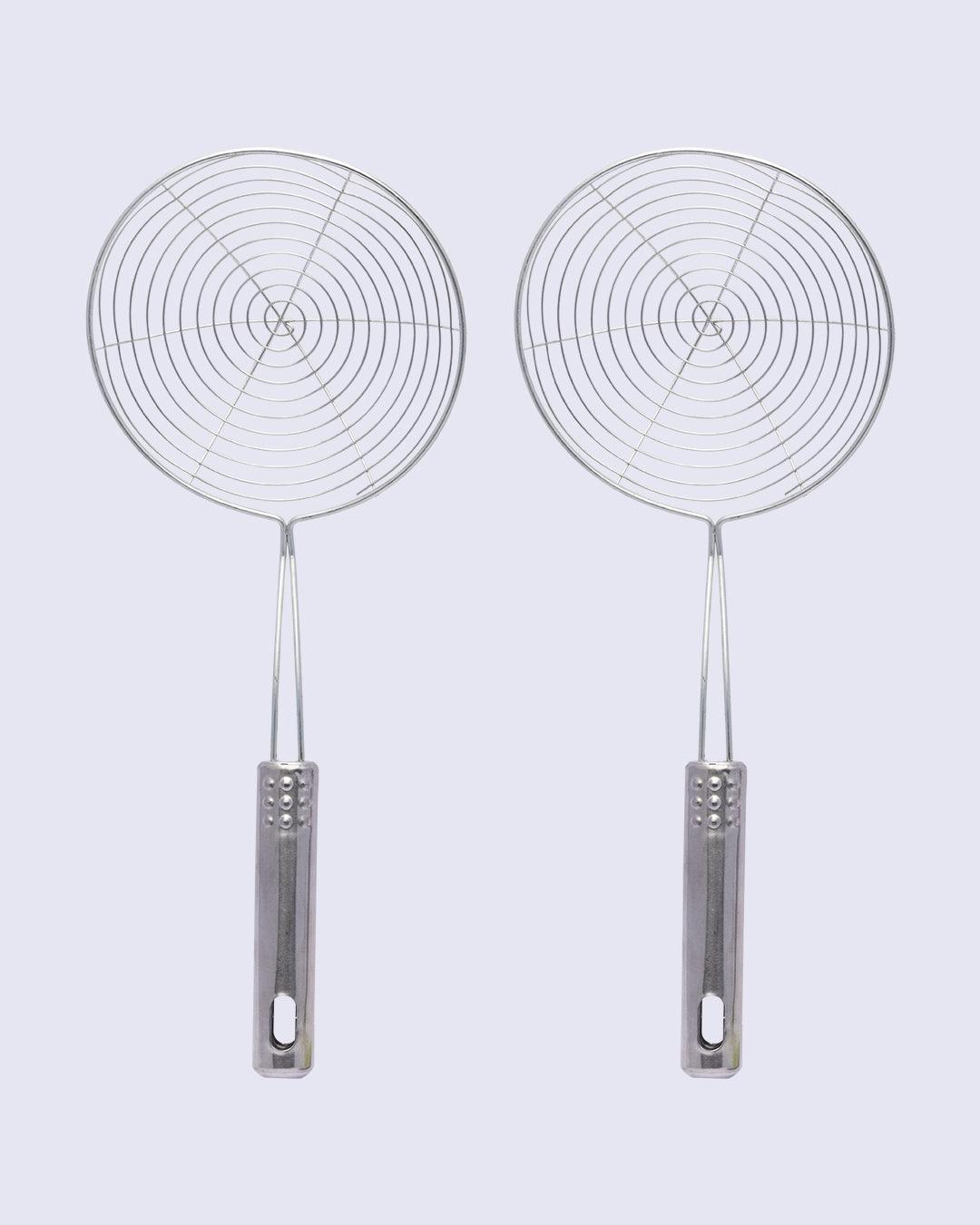 Skimmer, Mesh, Chrome Finish, Stainless Steel, Set of 2 - MARKET 99