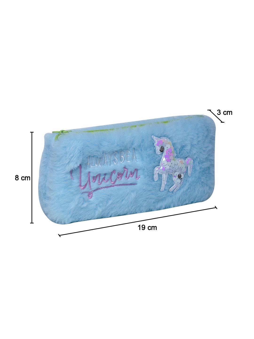 Sky Blue Pencil Pouch - Fur - MARKET 99