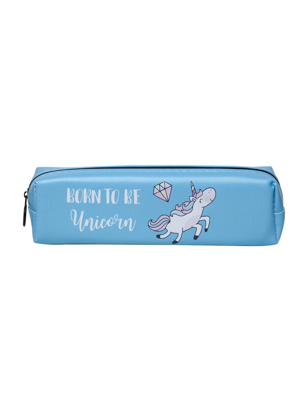 Skyblue Unicorn Cute Pencil Pouch - MARKET 99