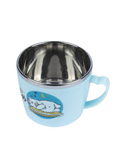 Sleeping Bear Kids Mug with Lid - 500ml Sky Blue Plastic Mug