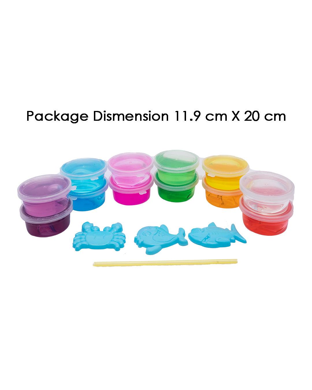 Slime Set, Clay Toys for Kids, DIY, Multicolour, Clay, Set of 12 - MARKET 99