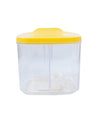 Small Food Storage Box with Lid & 2 Spoon, Yellow, Plastic - MARKET 99