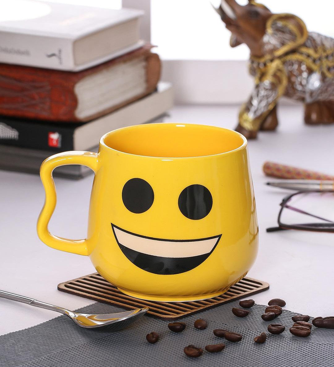 'Smileys Face Emoji' Tea & Coffee Mug in Ceramic ( 530mL, Microwave Safe) - MARKET 99