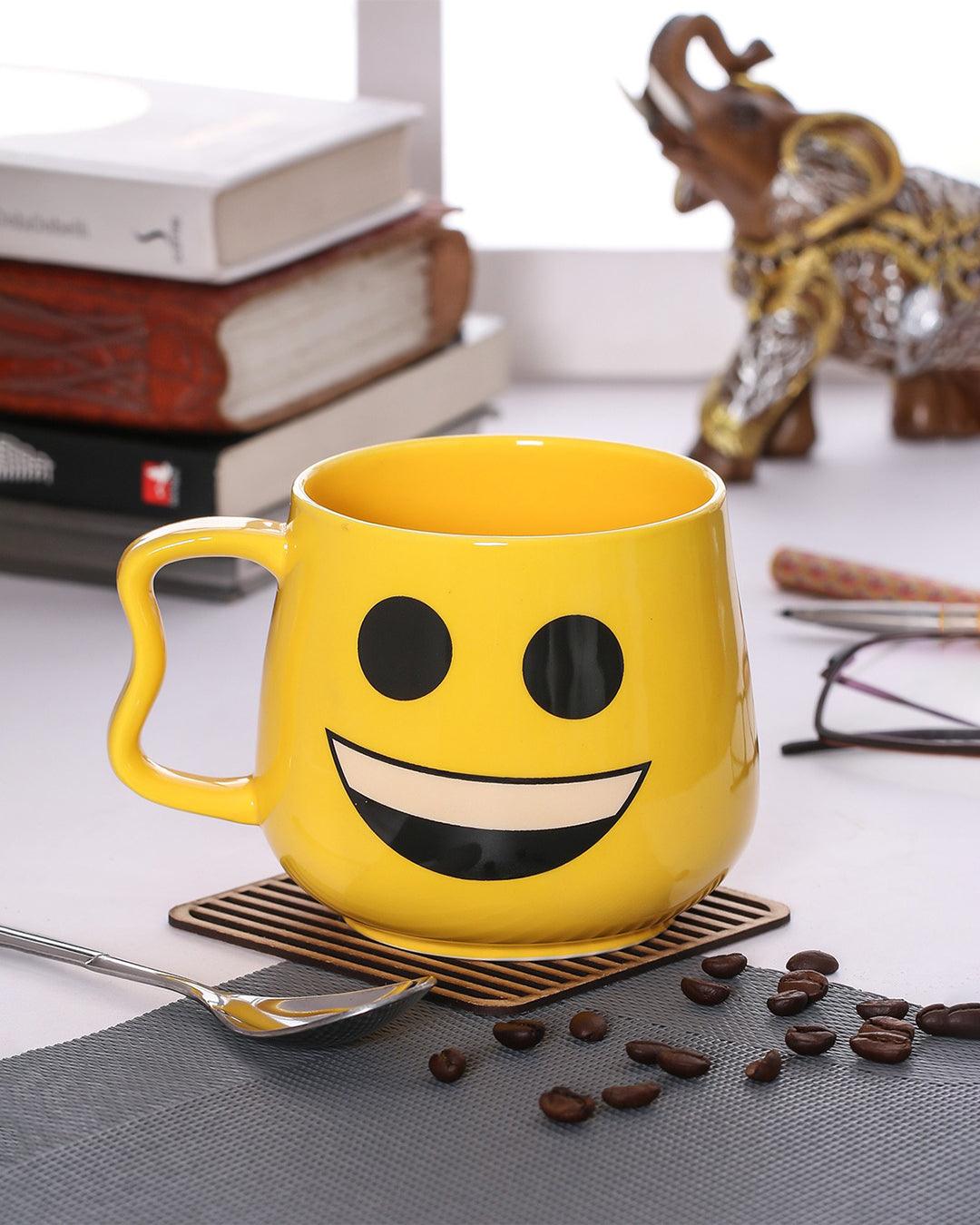 'Smileys Face Emoji' Tea & Coffee Mug in Ceramic ( 530mL, Microwave Safe) - MARKET 99