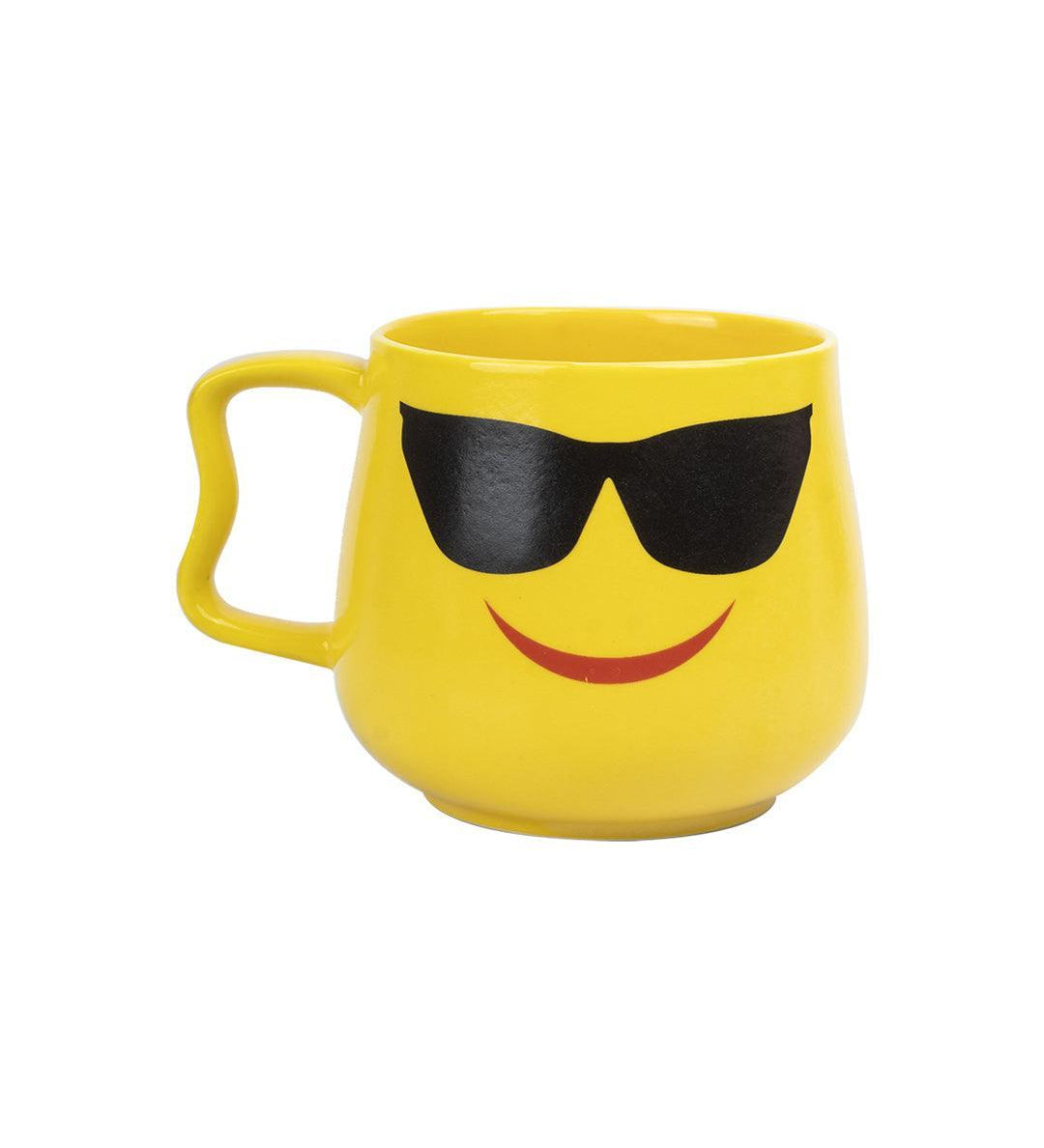 'Smileys Face With Sunglasses Emoji' Tea & Coffee Mug in Ceramic ( 530 mL, Microwave Safe) - MARKET 99