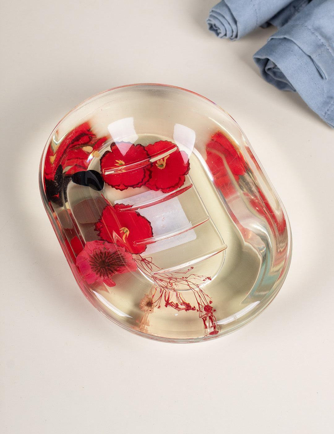 Soap Dish, Red, Plastic - MARKET 99