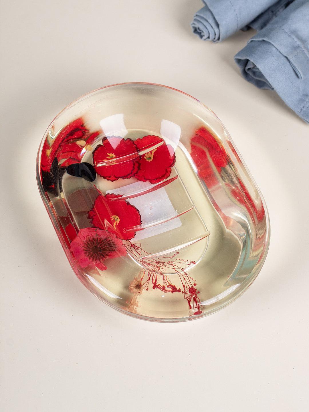 Soap Dish, Red, Plastic - MARKET 99